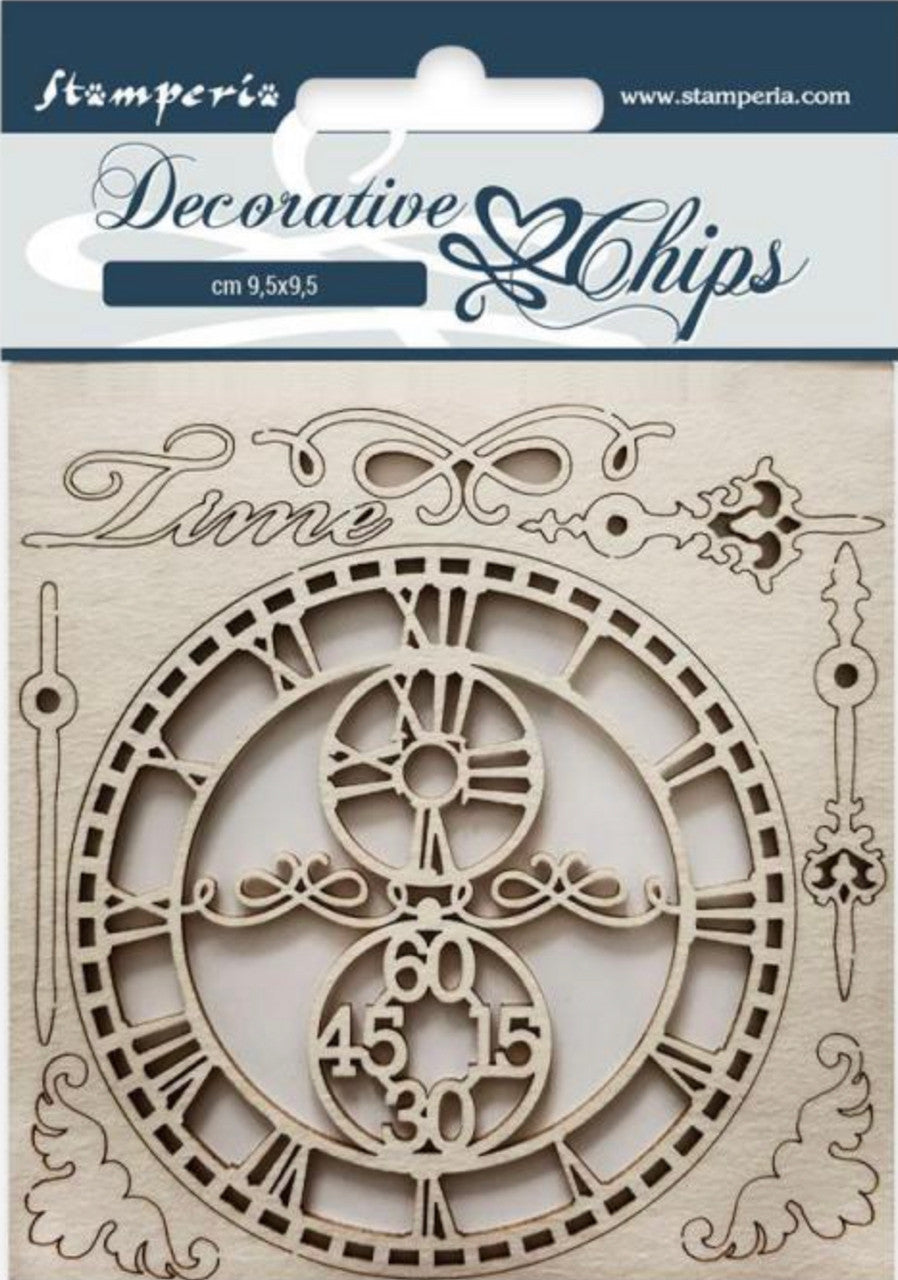 Fichas Decorativas Stamperia - Tiempo